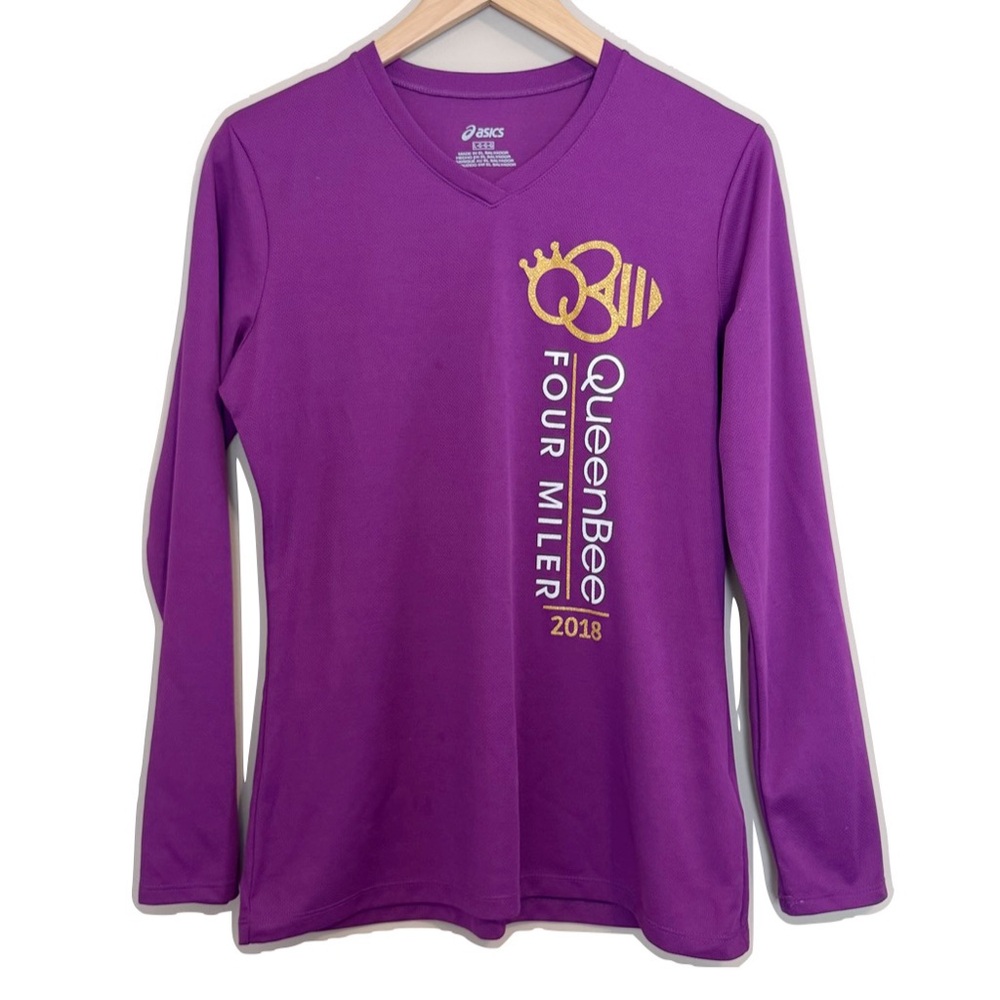 Asics Queen Bee Purple Long Sleeve Running T-Shirt